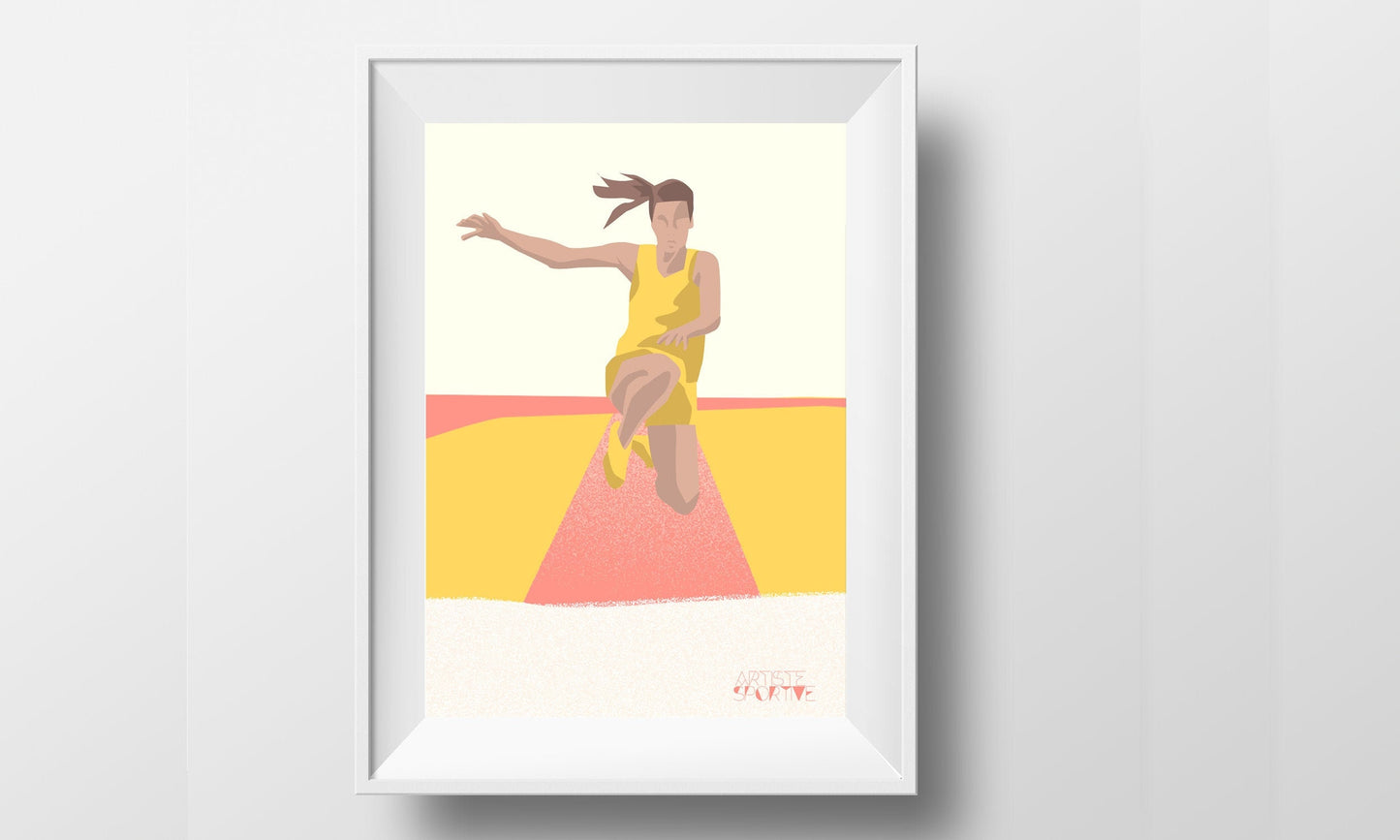 Poster "Women's athletic jump"