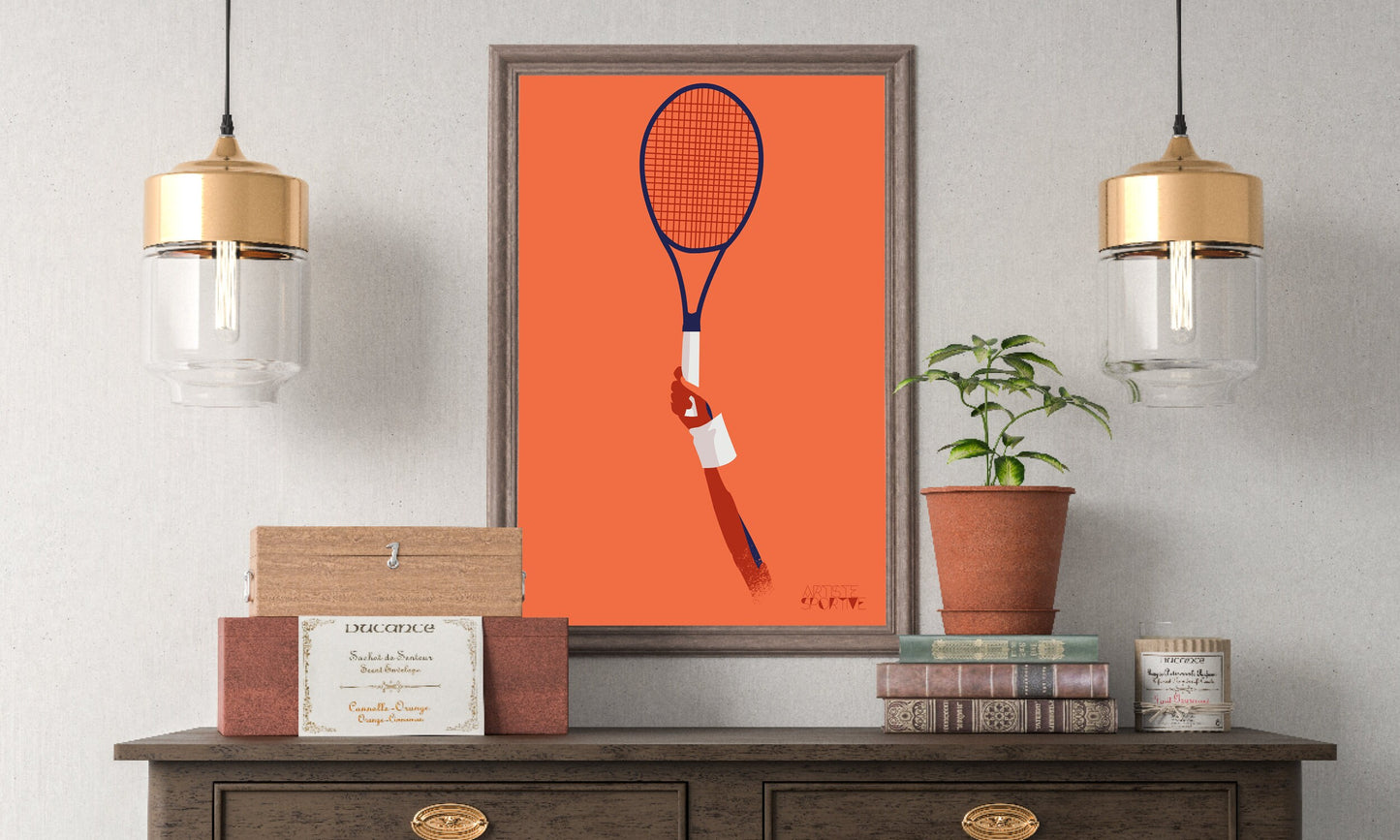 Poster „Tennisschläger“.