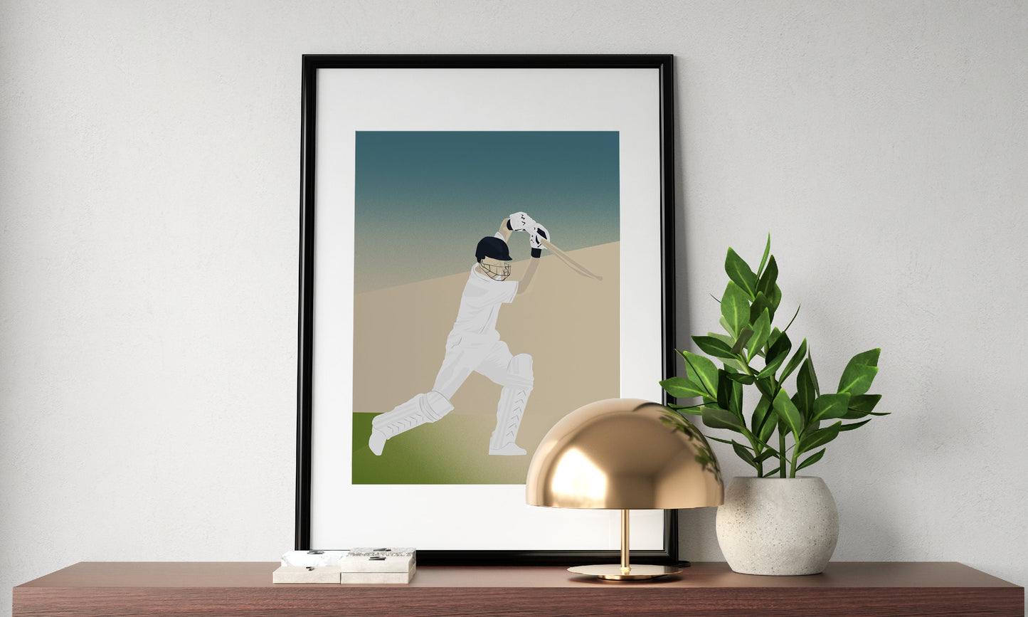 Affiche Cricket "Cover Drive"