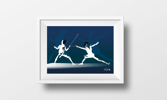 Poster “Fencing in Blue”