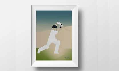 Affiche Cricket "Cover Drive"