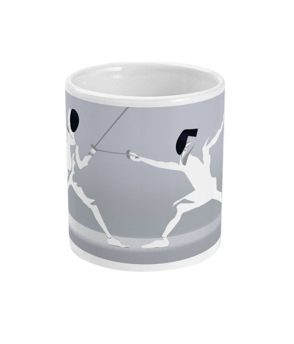 Tasse ou mug "l'escrime en blanc" - Personnalisable