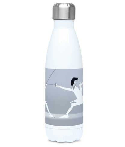 “Fencing in white” insulated bottle - Customizable