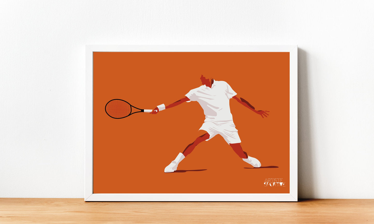 Poster „Tennisspieler“.