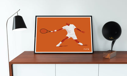 Poster „Tennisspieler“.