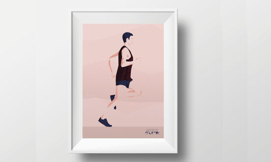 Plakat „Ein rennender Mann“