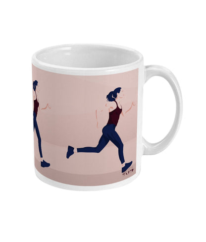 Tasse ou mug de course "Une femme qui court" - Personnalisable