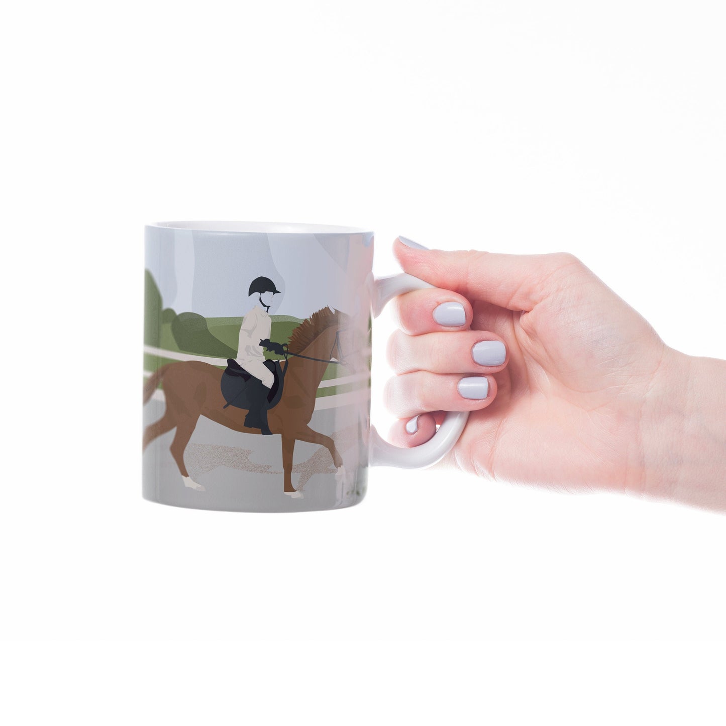 Horse riding cup or mug "On the Horse" - Customizable