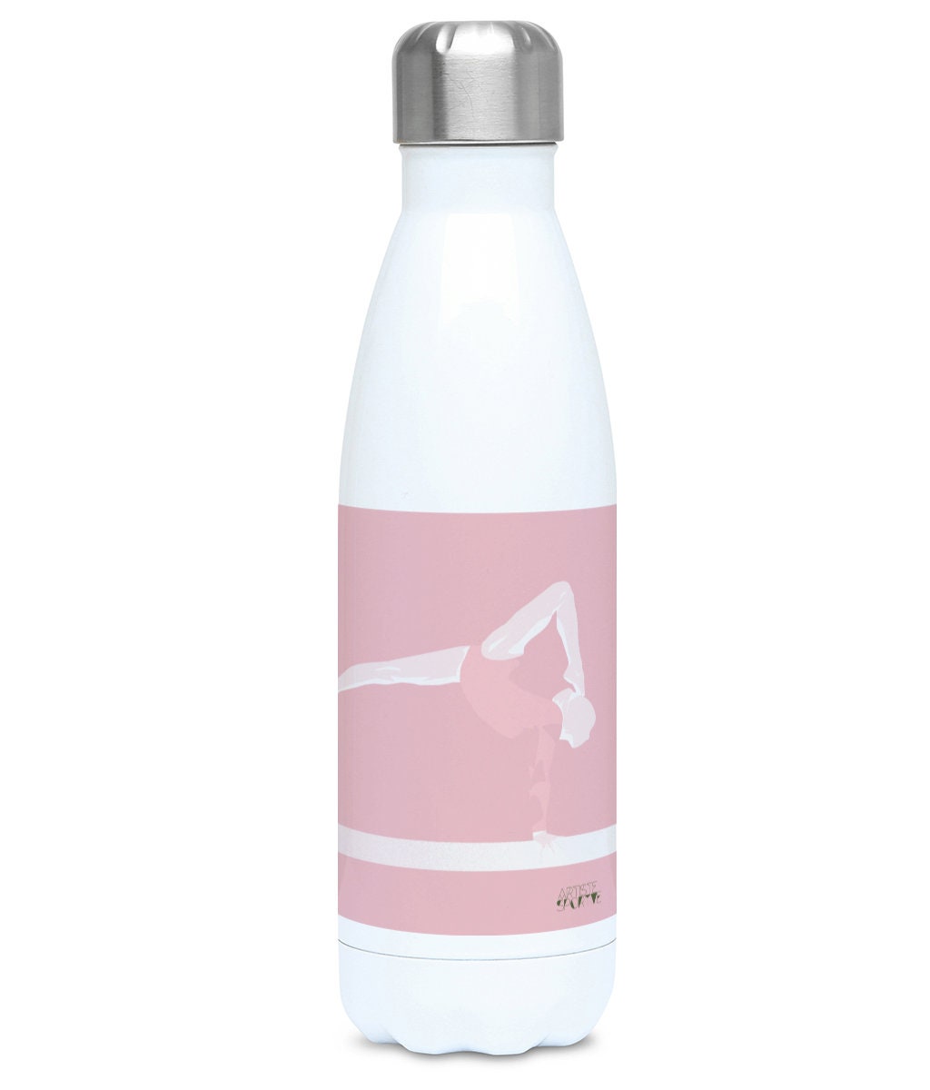 Pink gymnastic insulated bottle "Latika the gymnast" - Customizable