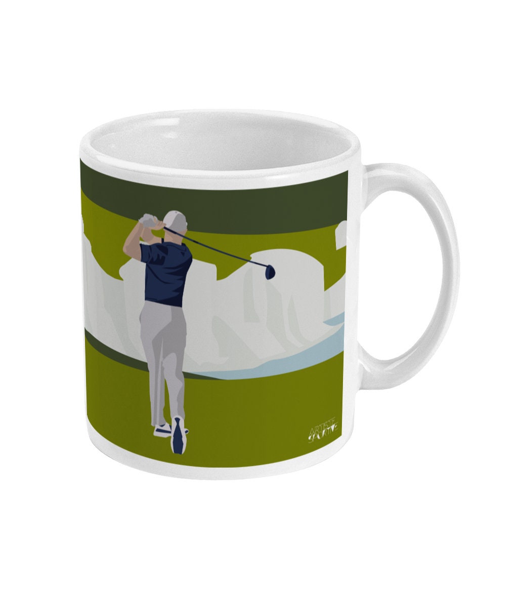 "Golf at Seven Sisters" Mug - Customizable | Golf Mug | Sports Artist