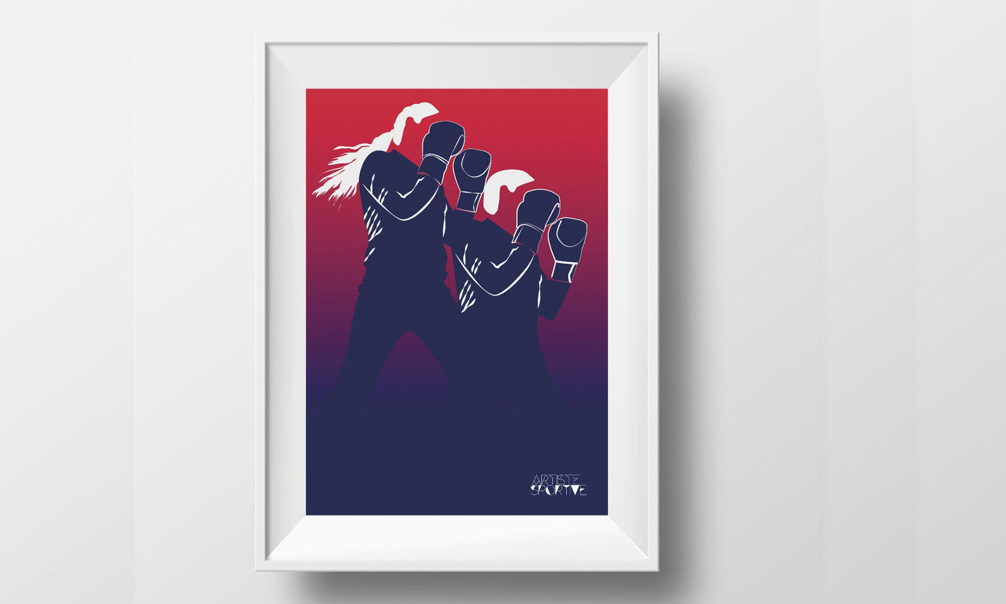 Affiche boxing "Sur le ring du boxeur et de la boxeuse"