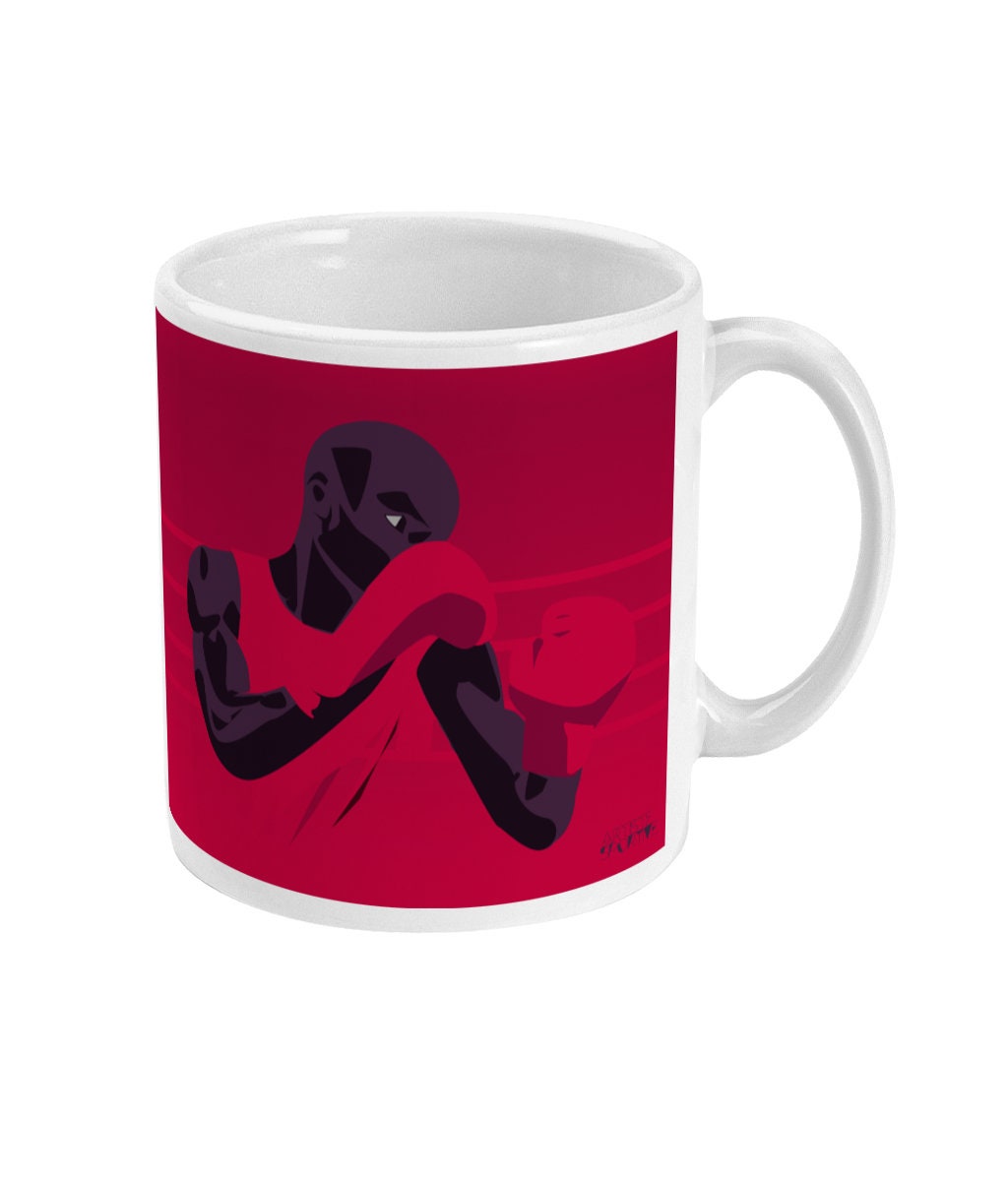 Boxing/boxing cup or mug "The red boxer" - Customizable