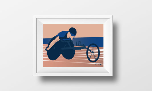 Affiche Athlétisme Handisport "Paralympics"