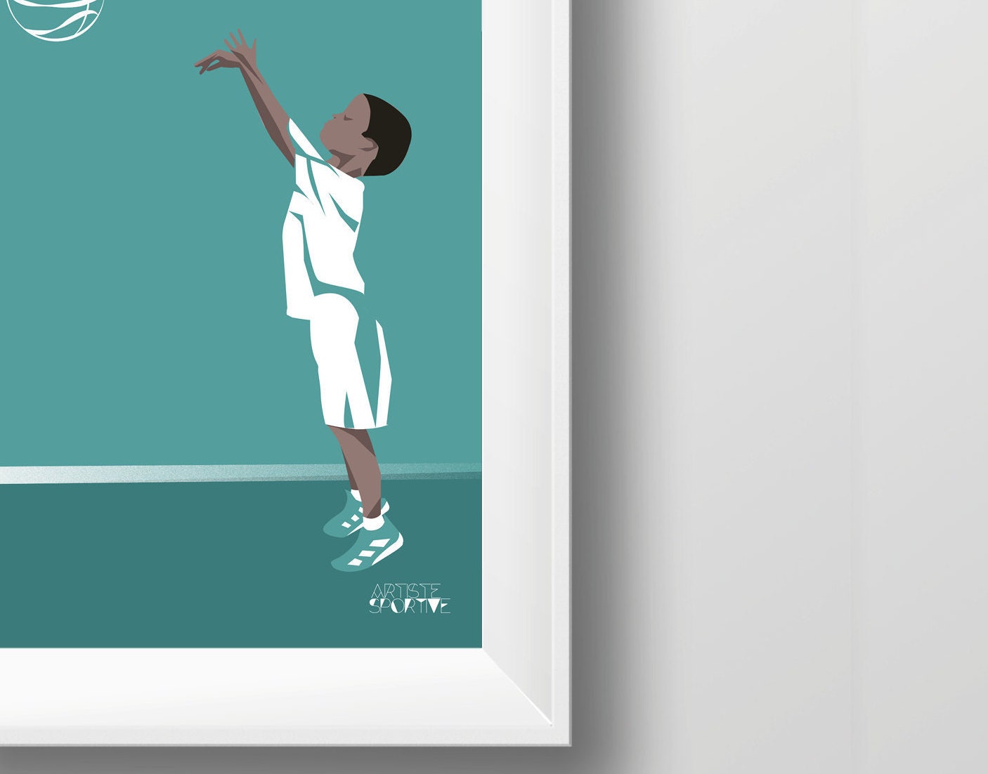 Basketball poster "The boy who plays basketball"