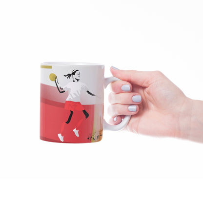 Tasse ou mug Handball "La Handballeuse" - Personnalisable