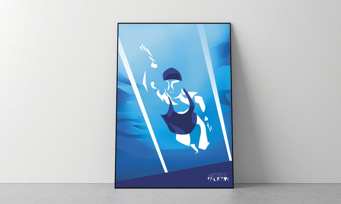 Schwimmplakat „Die Frau schwimmt“