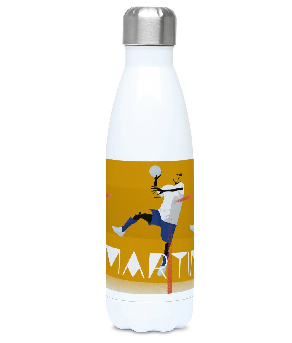 Herren-Handball-Isolierflasche „Martin der Handballspieler“ – personalisierbar