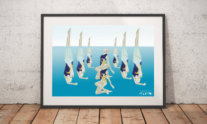 poster natation synchronisée, affiche natation synchronisée, déco natation synchronisée, cadeau natation synchronisée, cadeau personnalisé natation synchronisée, poster personnalisé natation synchronisée, affiche déco natation synchronisée, idées cadeaux natation synchronisée