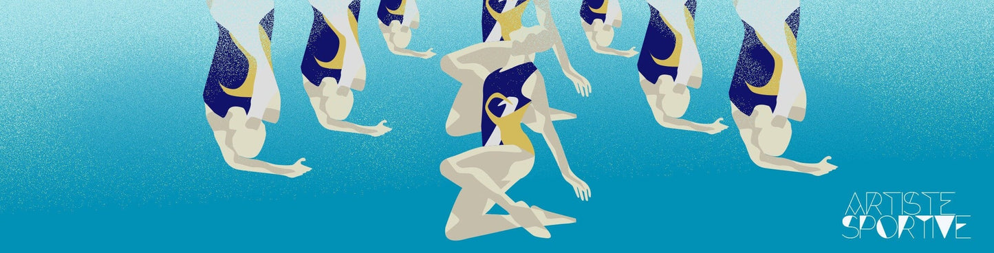 Synchronized swimming mug to personalize | Synchronized swimming poster | Sports Artist