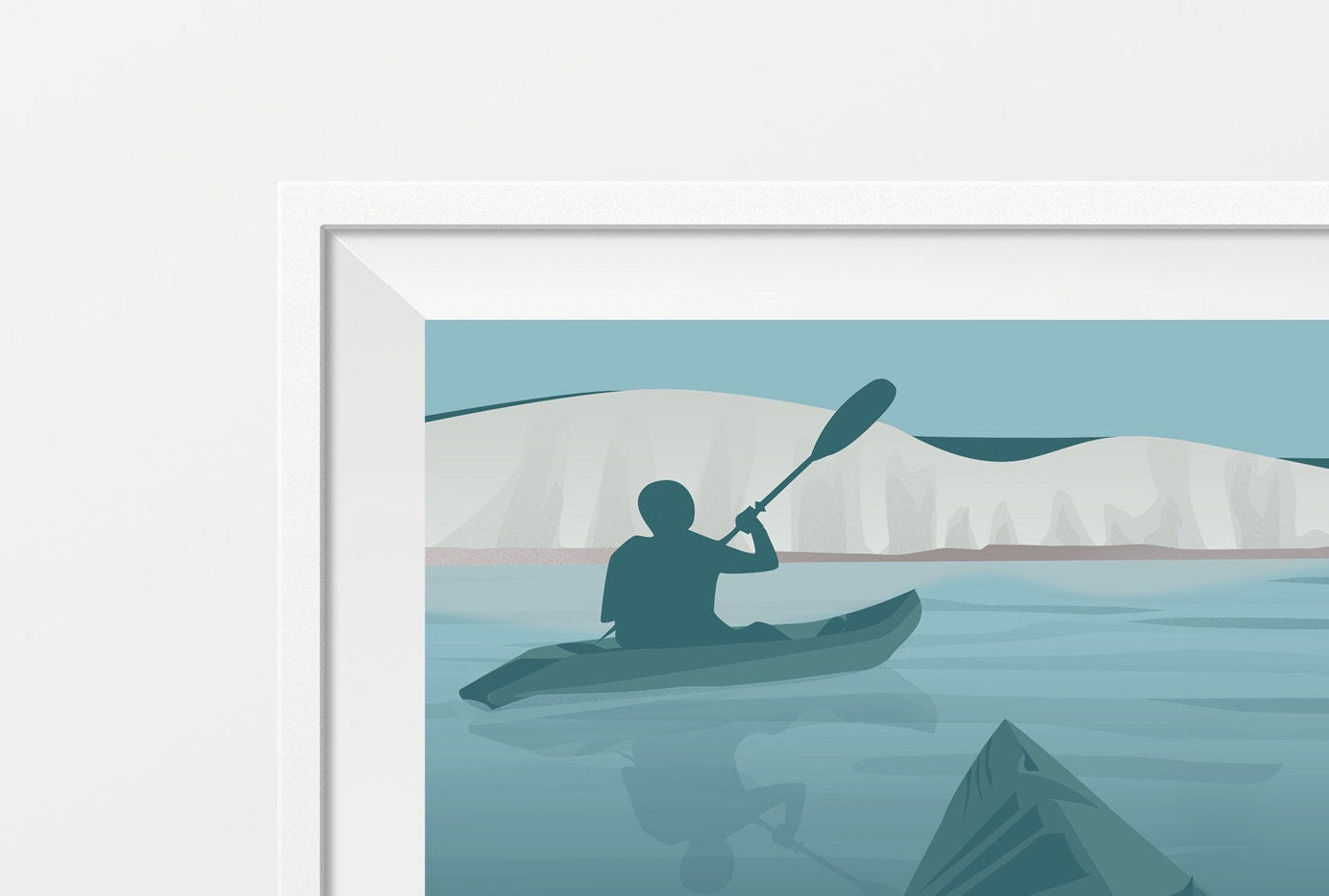 Affiche Canoë Kayak "Promenage à Beachy Head"