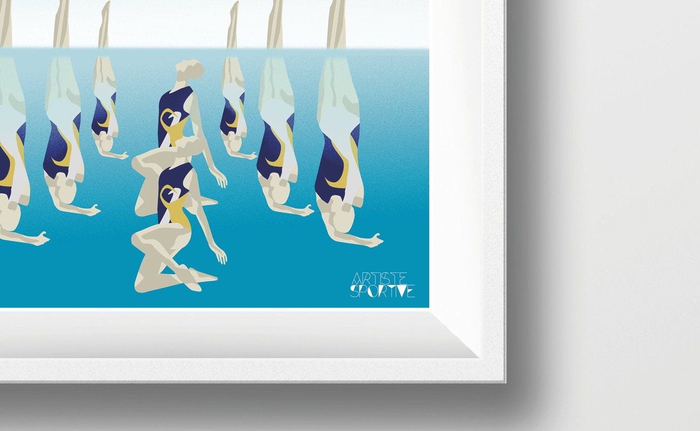 poster natation synchronisée, affiche natation synchronisée, déco natation synchronisée, cadeau natation synchronisée, cadeau personnalisé natation synchronisée, poster personnalisé natation synchronisée, affiche déco natation synchronisée, idées cadeaux natation synchronisée