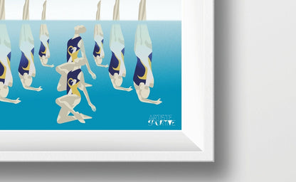 poster natation synchronisée, affiche natation synchronisée, déco natation synchronisée, cadeau natation synchronisée, cadeau personnalisé natation synchronisée, poster personnalisé natation synchronisée, affiche déco natation synchronisée, idées cadeaux natation synchronisée