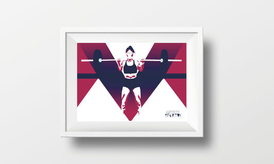 “Woman Weightlifting” Poster