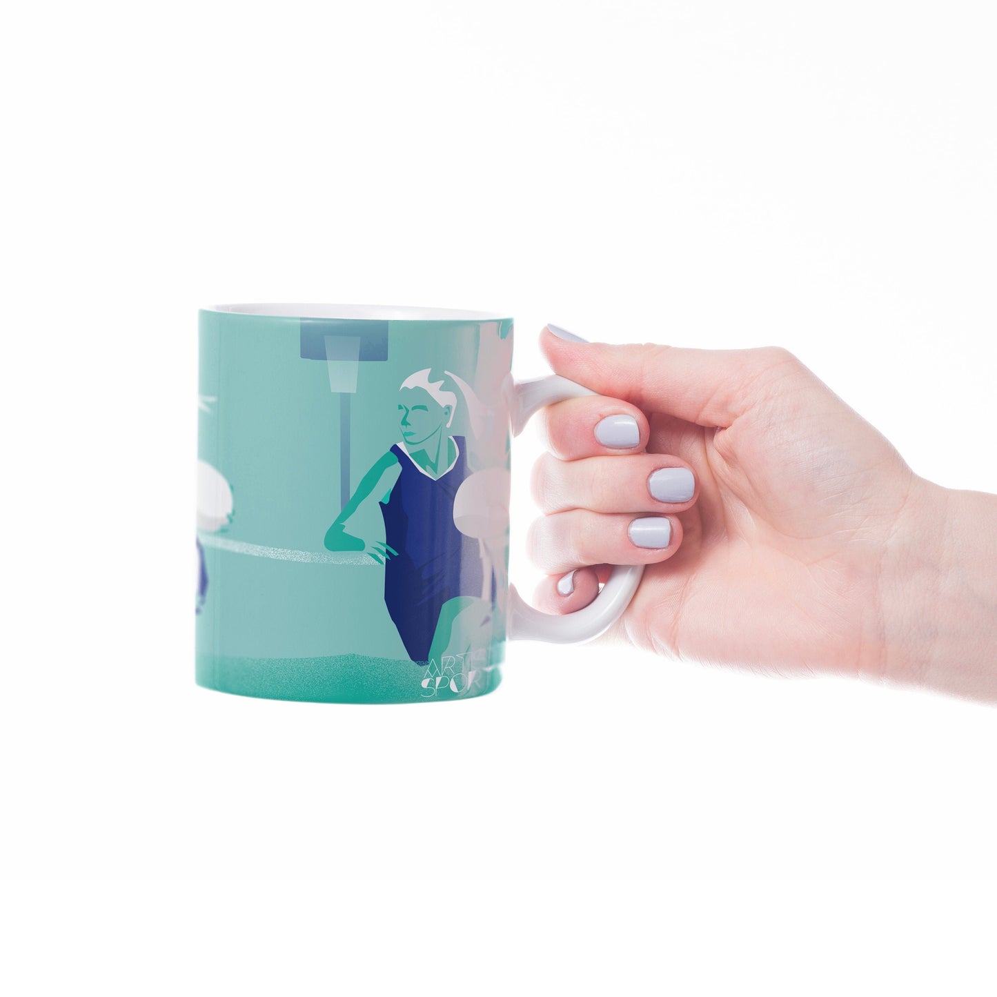 Basketball cup or mug "Axelle plays basketball" - Customizable