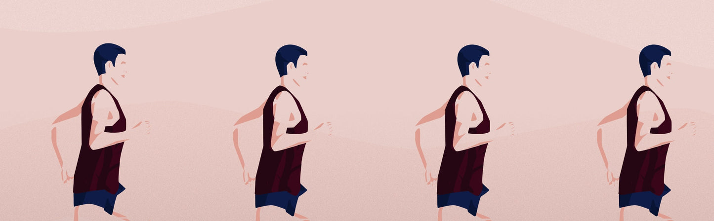 Isolierte Flasche Leichtathletik-Rennen „Ein laufender Mann“ – anpassbar