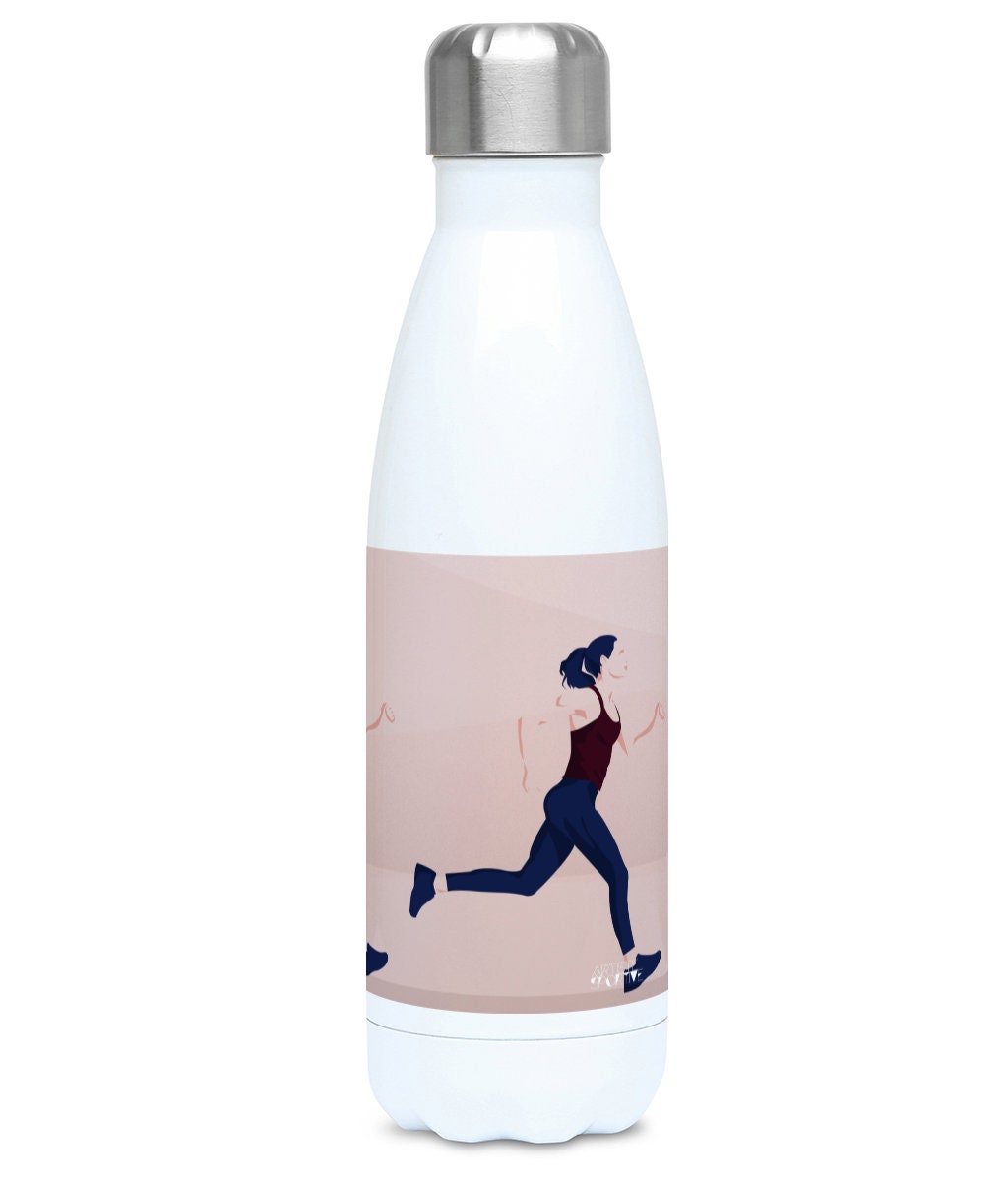 Insulated bottle Athletics race "A woman who runs" - Customizable
