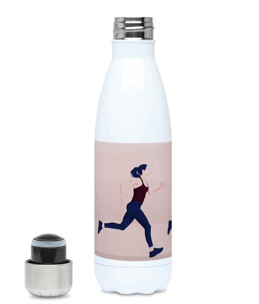 Insulated bottle Athletics race "A woman who runs" - Customizable