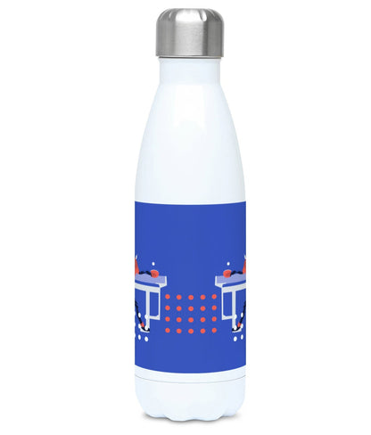 Ping Pong insulated bottle "Table tennis in purple blue" - Customizable