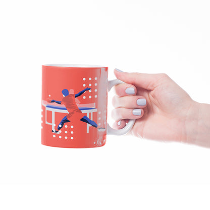 Tasse ou mug pingpong "Tennis de Table en orange" - Personnalisable