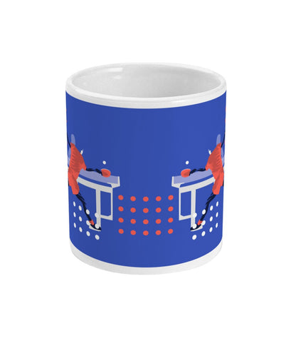 Pingpong cup or mug "Table Tennis in purple blue" - Customizable