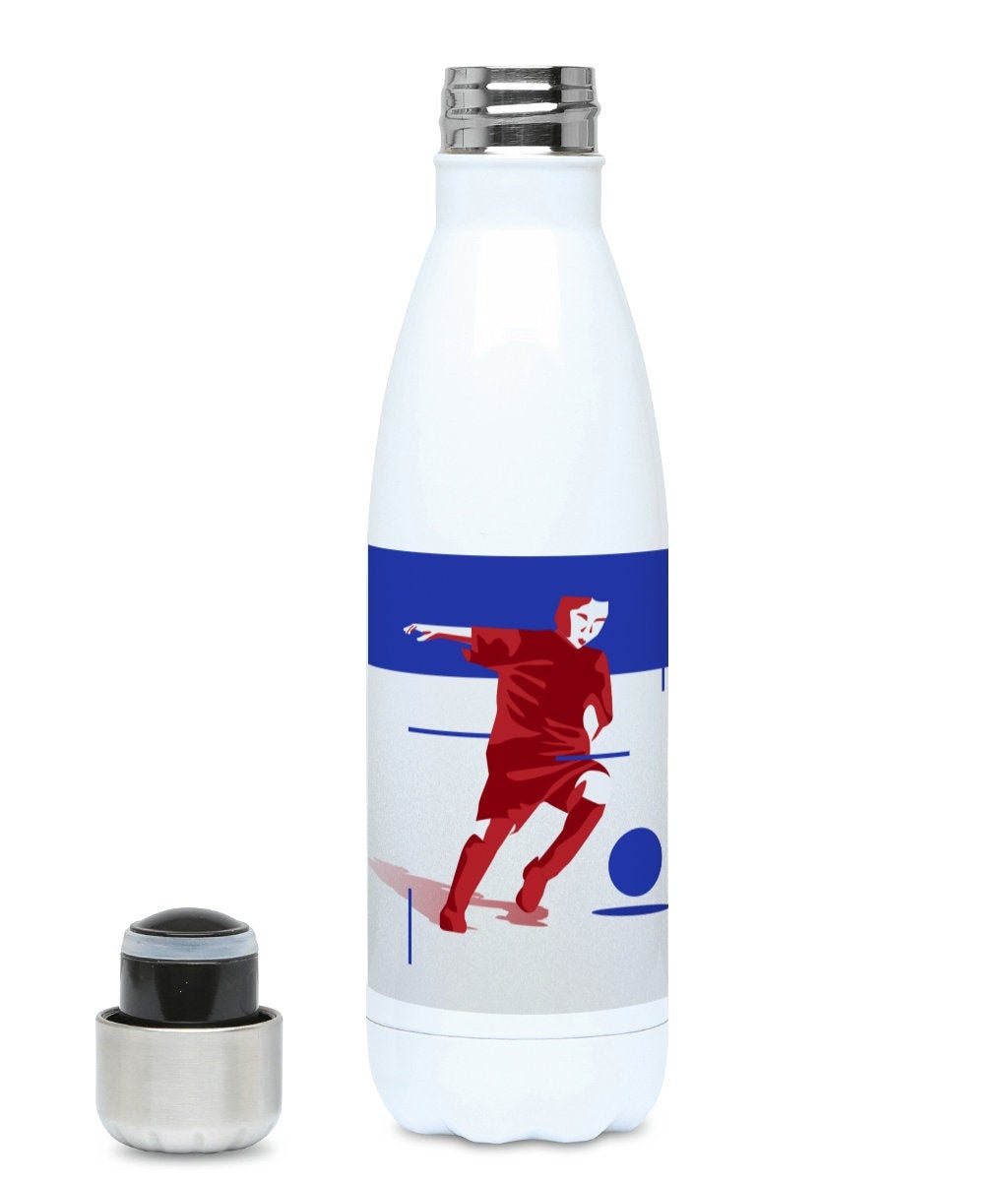 Kinder-Fußball-Isolierflasche „L'enfant footballeux“ – anpassbar