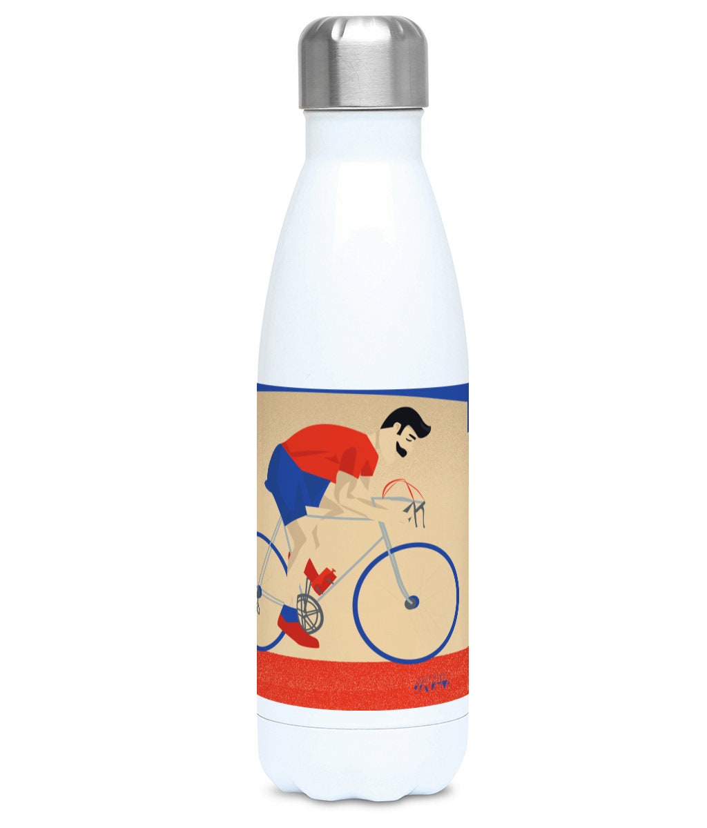 Fahrrad-Isolierflasche „Monsieur Vélo“ – anpassbar