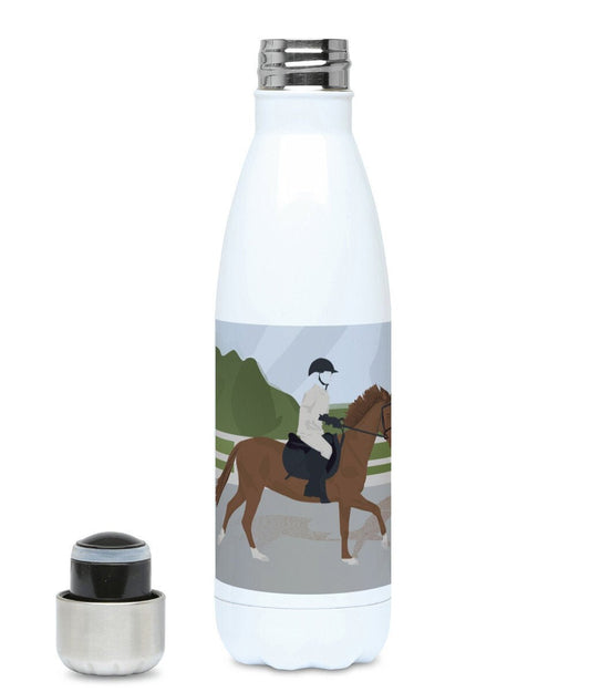 Isolierte Reitflasche „Auf dem Pferd“ – anpassbar