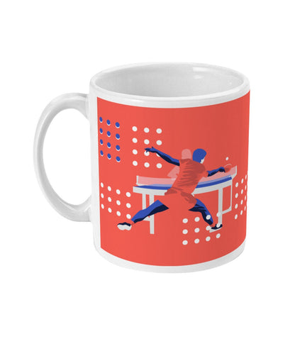 Tasse ou mug pingpong "Tennis de Table en orange" - Personnalisable