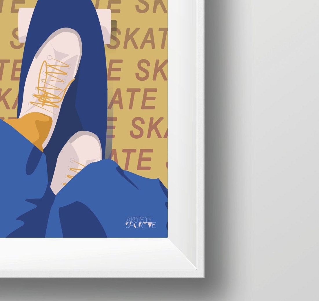 “Skate in yellow” poster