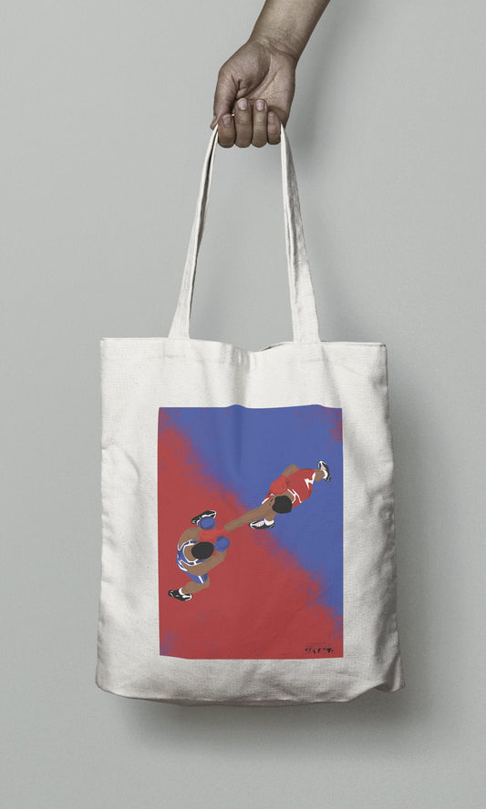 Tote bag ou sac "Boxing vue de haut "