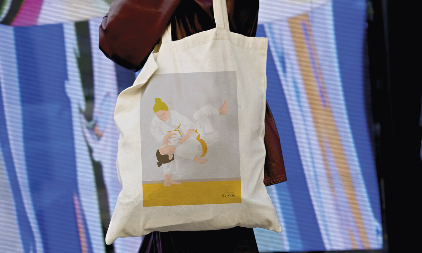 Tote bag or judo bag "Jeanne the judoka"