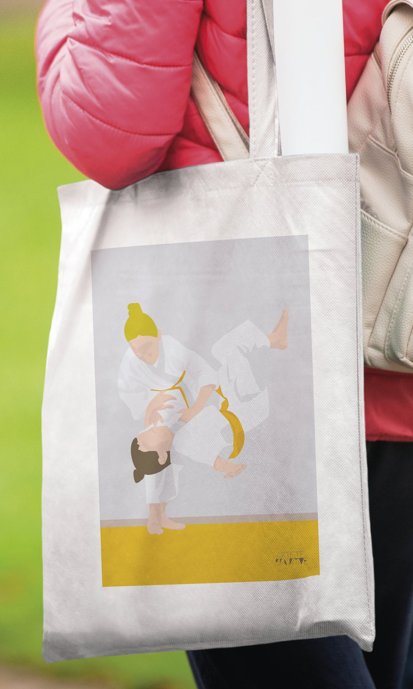 Tote bag or judo bag "Jeanne the judoka"