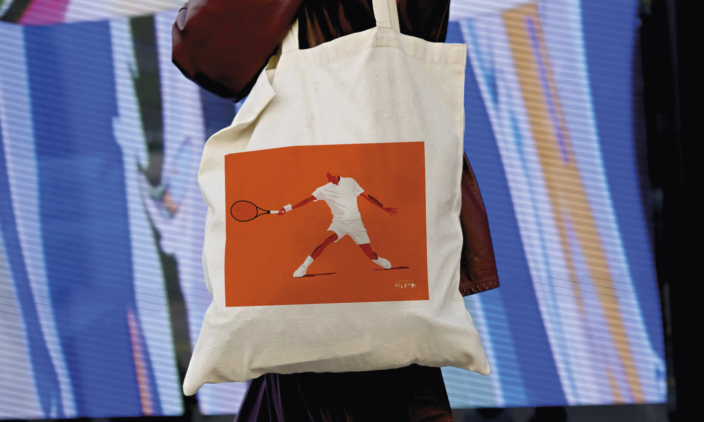 Tote bag ou sac "Joueur de Tennis"