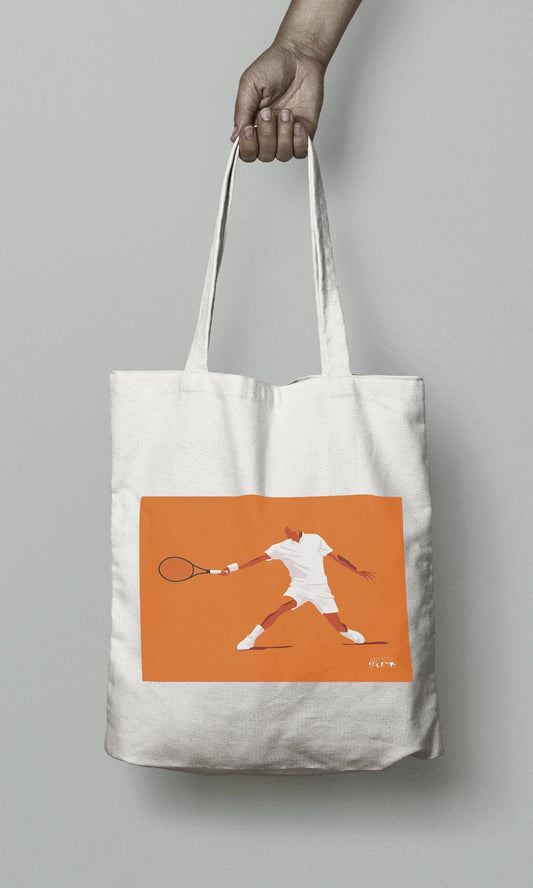Tote bag ou sac "Joueur de Tennis"