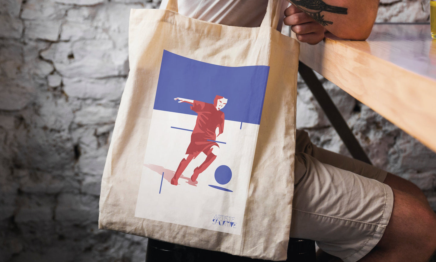 Tote bag ou sac football "Garçon footballeur"