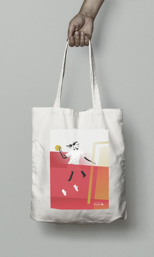 Tote bag or handball bag “The handball player”