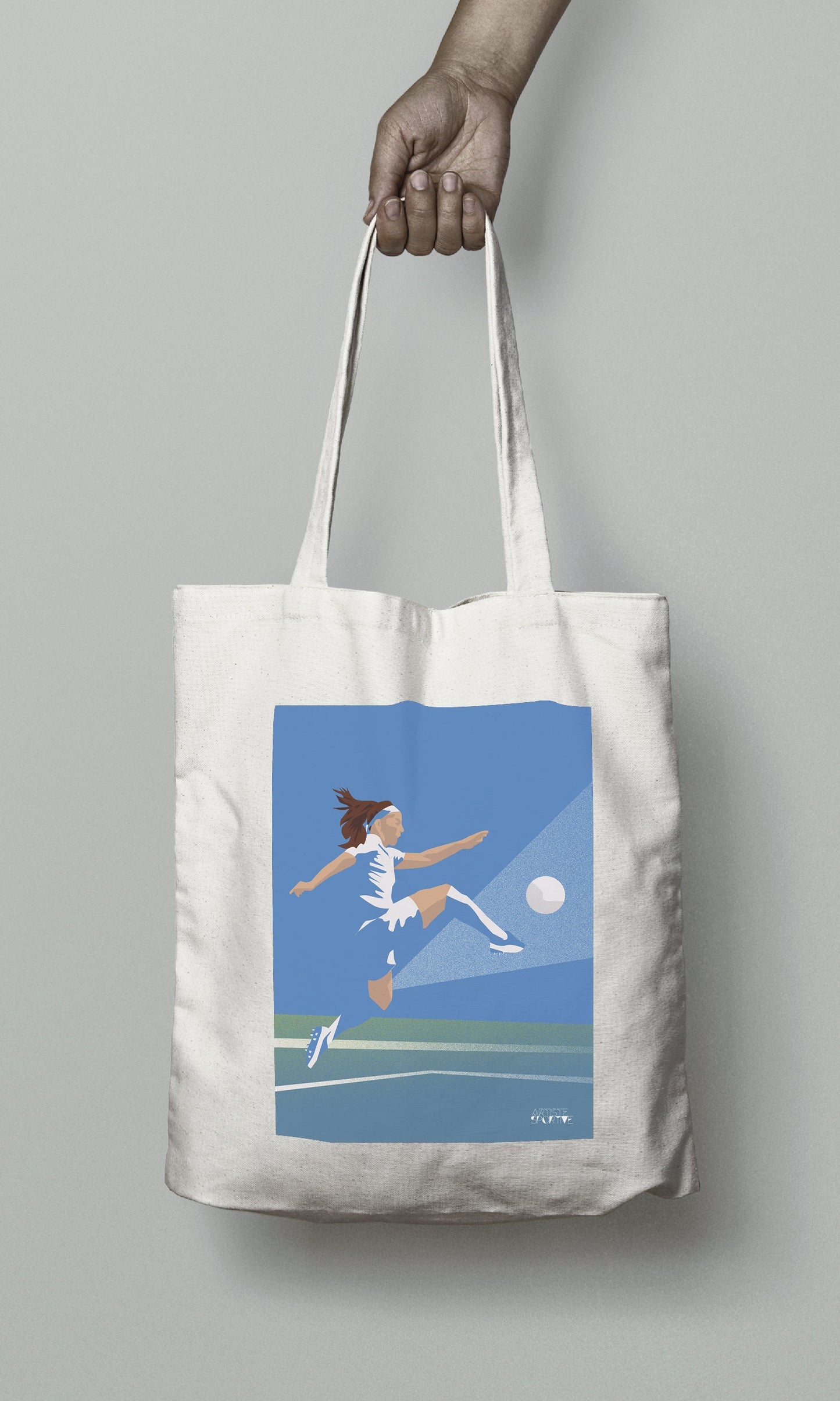 Tote bag ou sac football "Femme footballeuse"