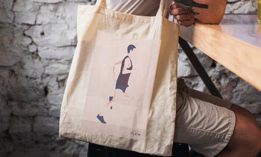 Tote bag or running bag "A man who runs" athletics