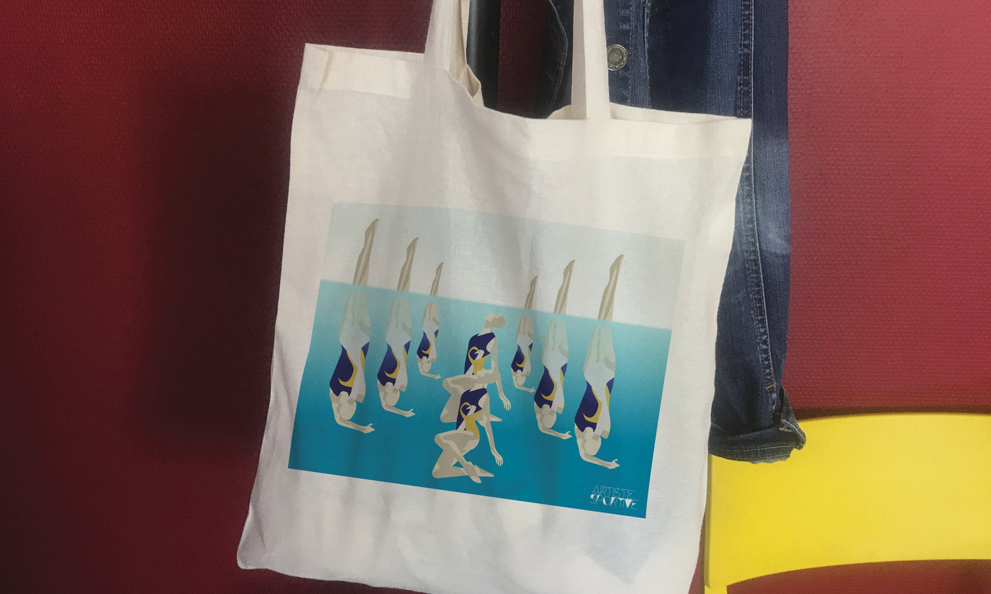 Tote bag ou sac natation synchronisée "La danse de l'eau"