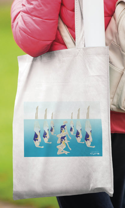 Tote bag ou sac natation synchronisée "La danse de l'eau"